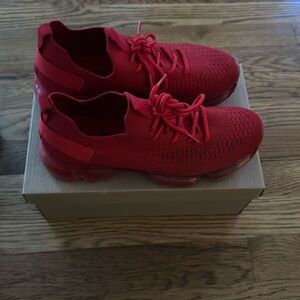 Red sneakers